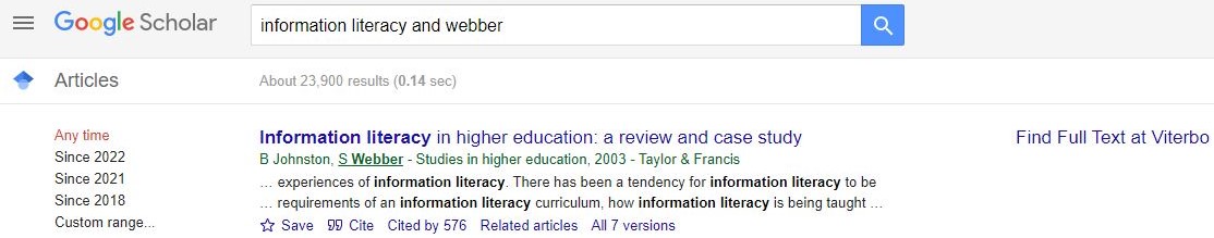 Google Scholar Example Article