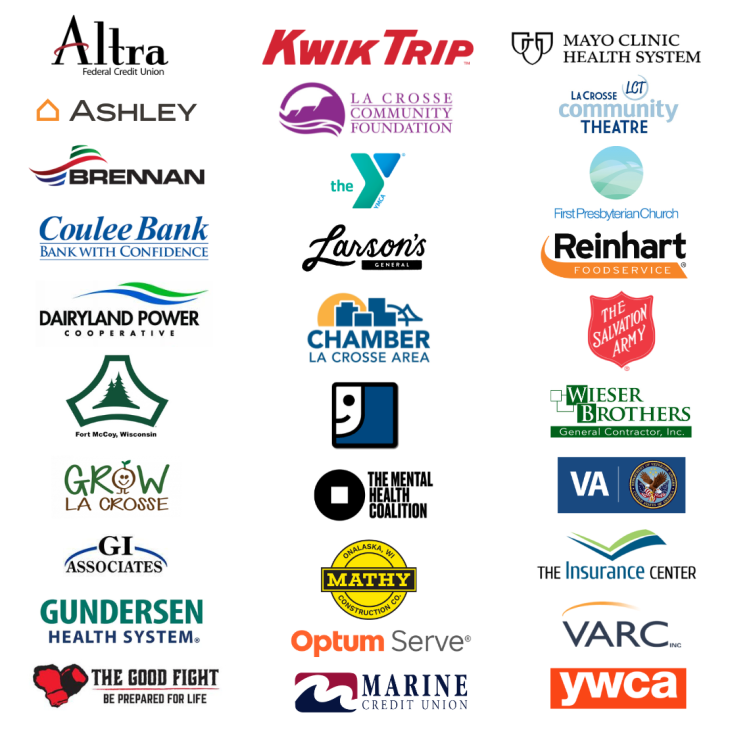 Logos of businesses who have been involved with the Center for Professional Learning