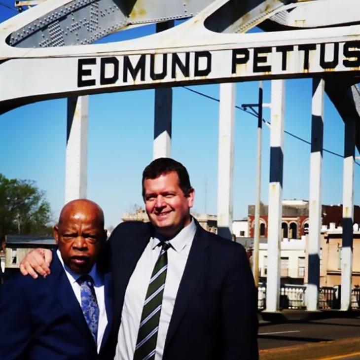 Bob Van Wicklin is pictured with the late Rep. John Lewis 