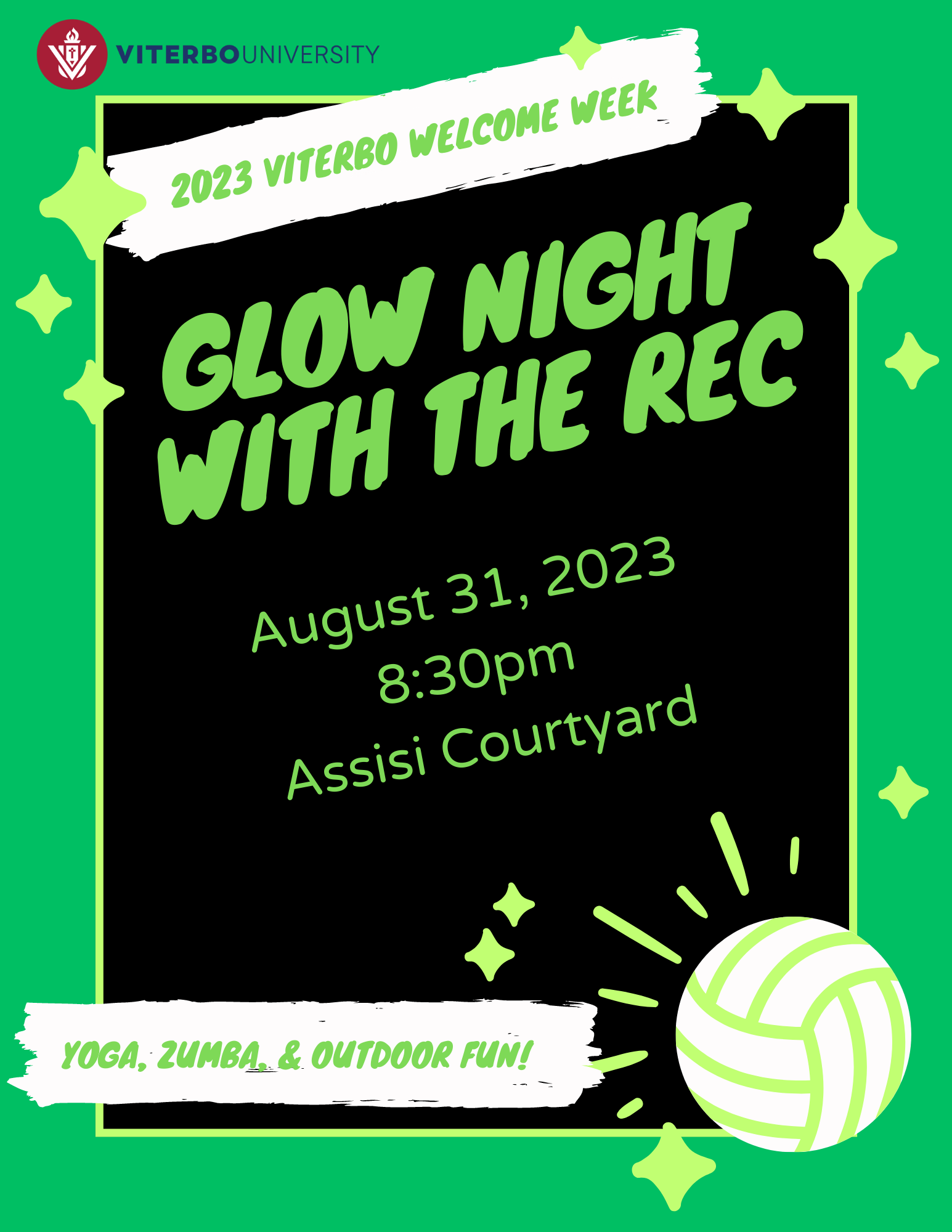 2023 Welcome Week Glow Night Recreation