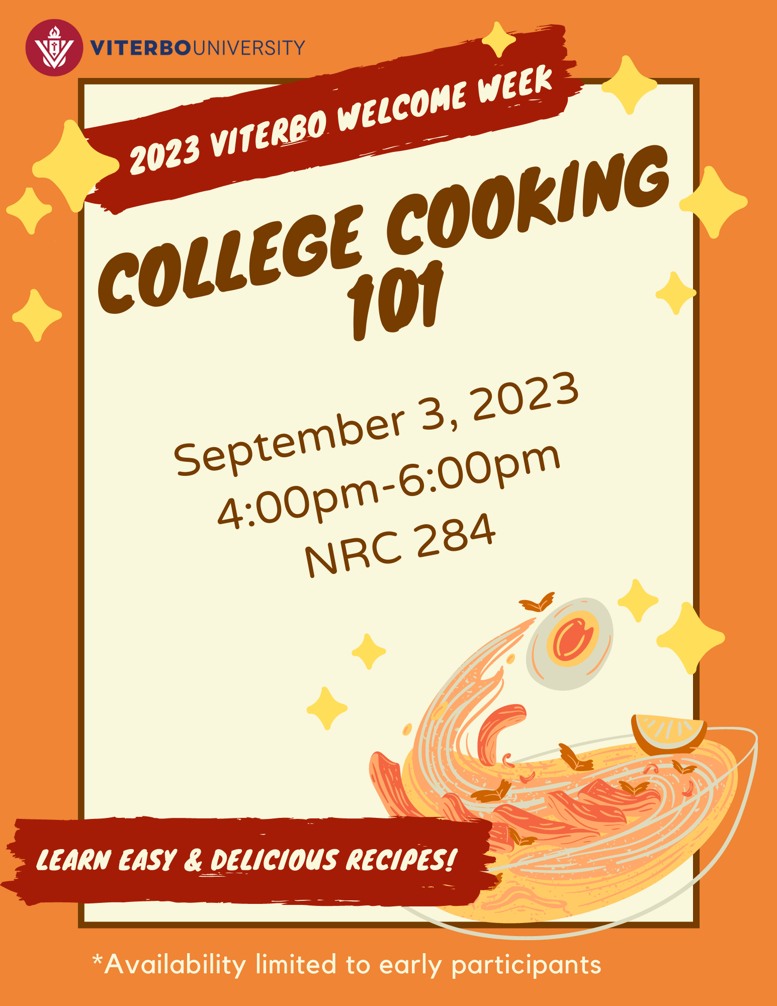 2023 Welcome Week College Cooking 101
