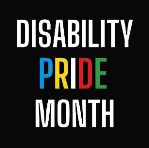  Text saying Disability Pride Month