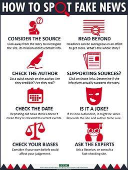 Infogram on how to spot fake news