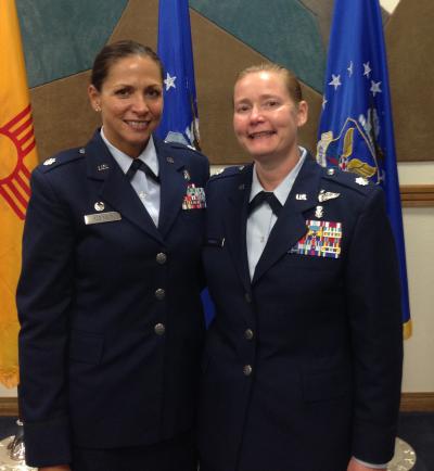 Beth Sumner is pictured with a friend and fellow Air Force colonel.