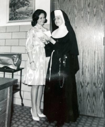 Sister LaVonne (LaVonne Abts, FSPA), who taught chemistry at Viterbo for a total of 22 years, was Brueggeman's advisor and mentor at the university and a lifelong friend.