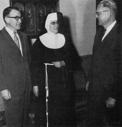 Howard Dahl, Sister Justille, and Leo Murphy Howard Dahl, Sister Justille, and Leo Murphy