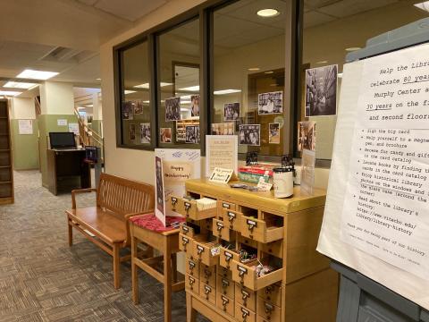 Library anniversary display
