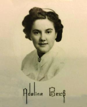 Adeline (Berg) Blundy’s St. Francis School of ­Nursing graduation portrait.