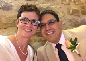 Juan Jiménez and his wife-to-be, Kristine, met on a pilgrimage to Assisi, Italy, and that's where they were married in 2016.