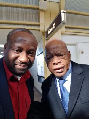 Wale Elegbede and John Lewis Wale Elegbede and John Lewis