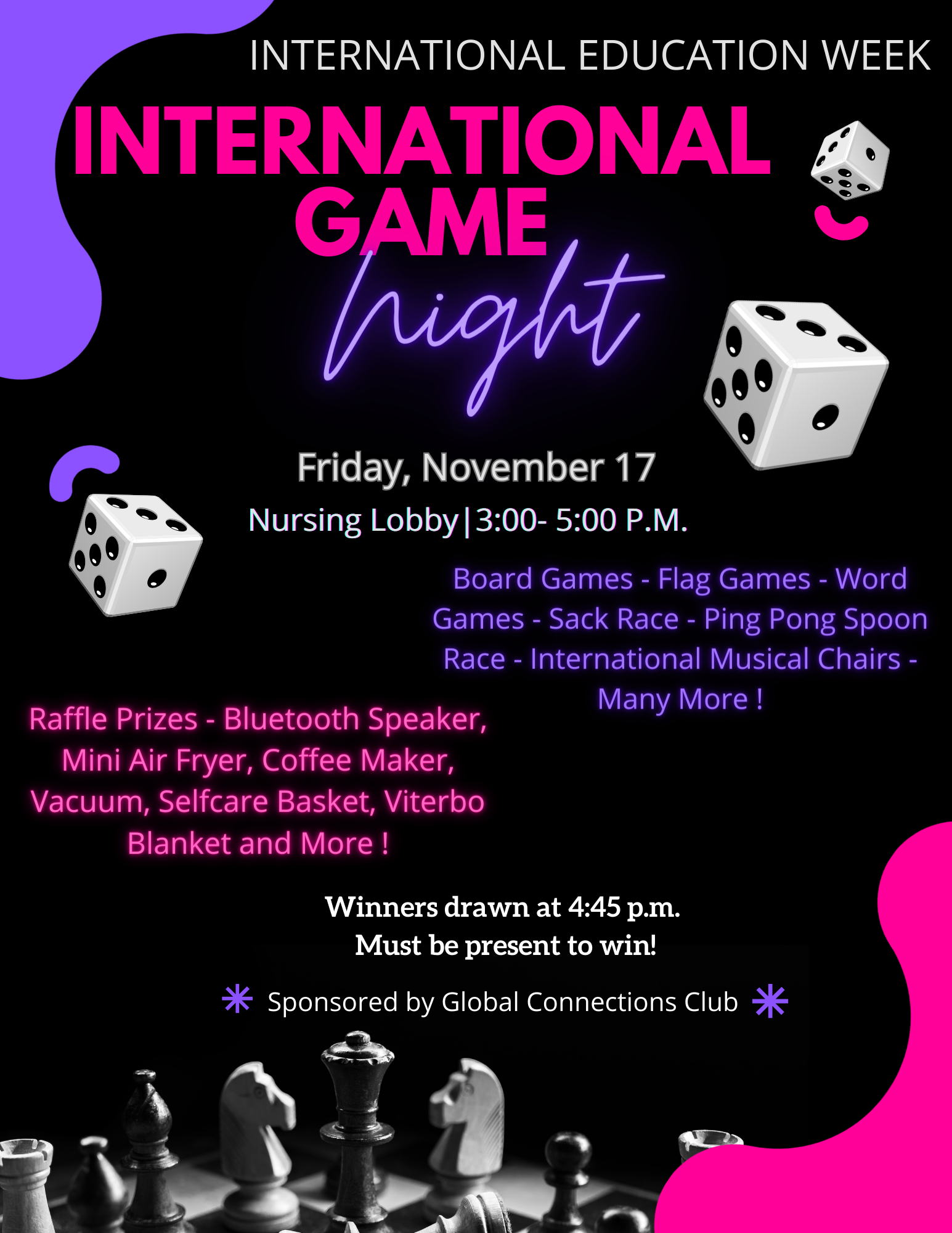Game night info