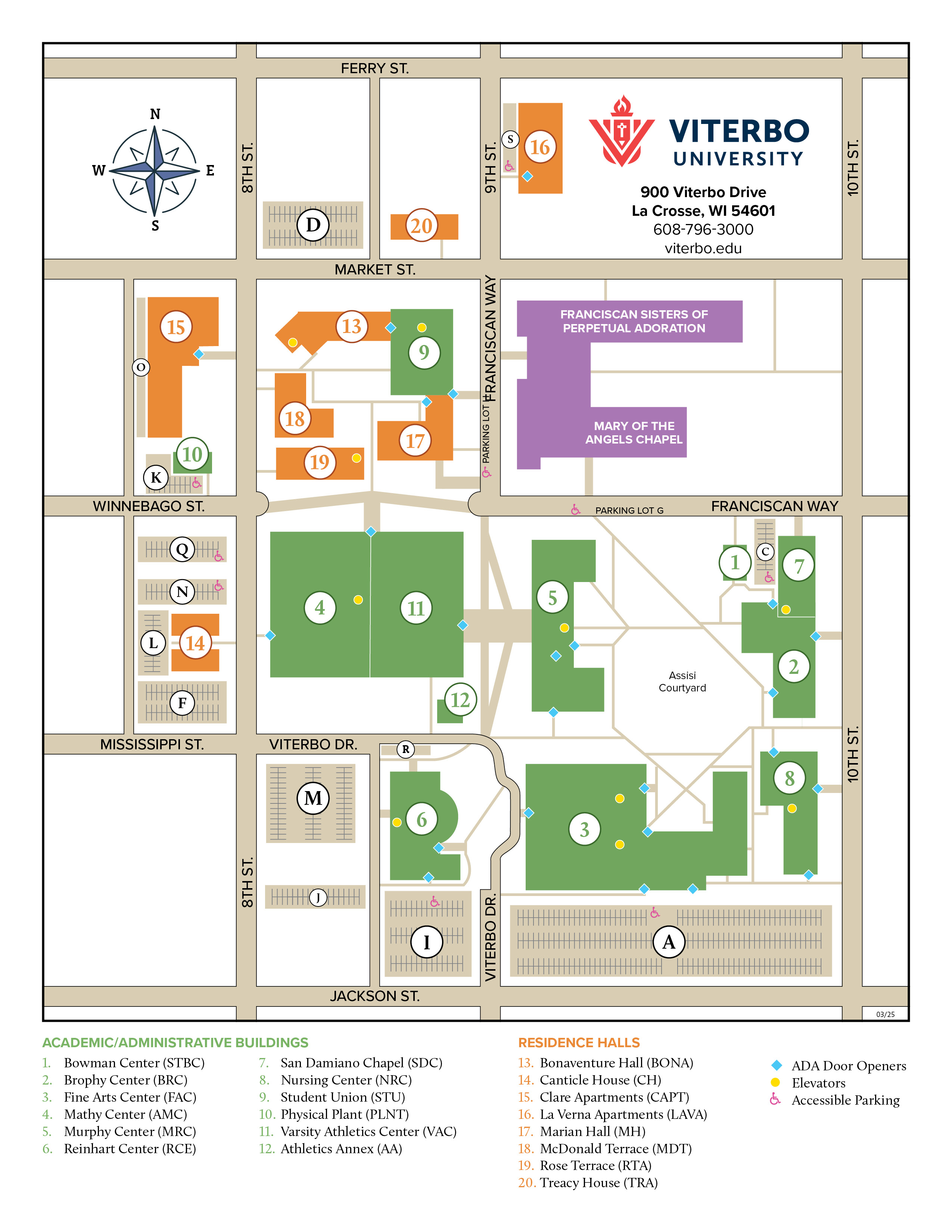 Viterbo Campus Map
