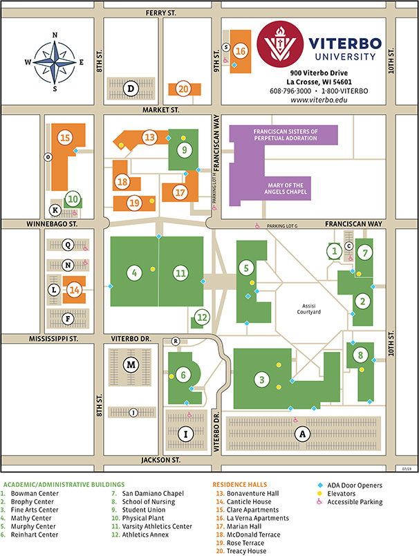 Viterbo Campus Map