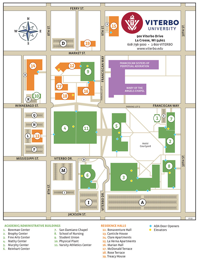 Campus Map Viterbo University