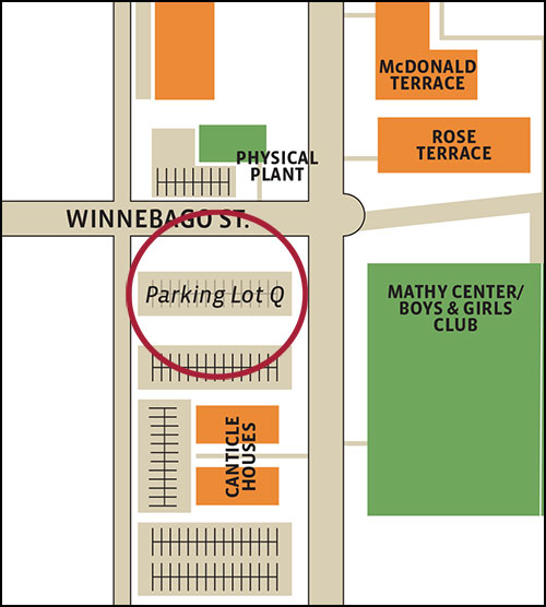 Parking Lot Q Evacuation Area