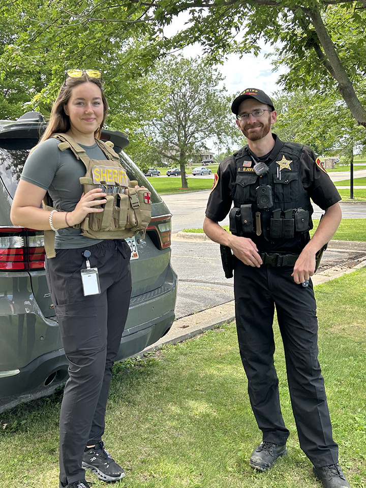 Ramseier and Sheriff’s Deputy Isaac Gjefle