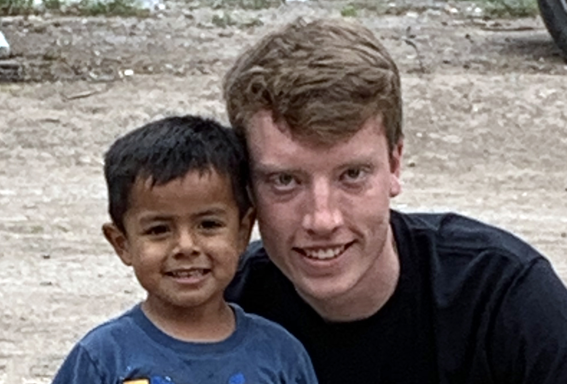 Ben Gibson and a new friend during service immersion trip