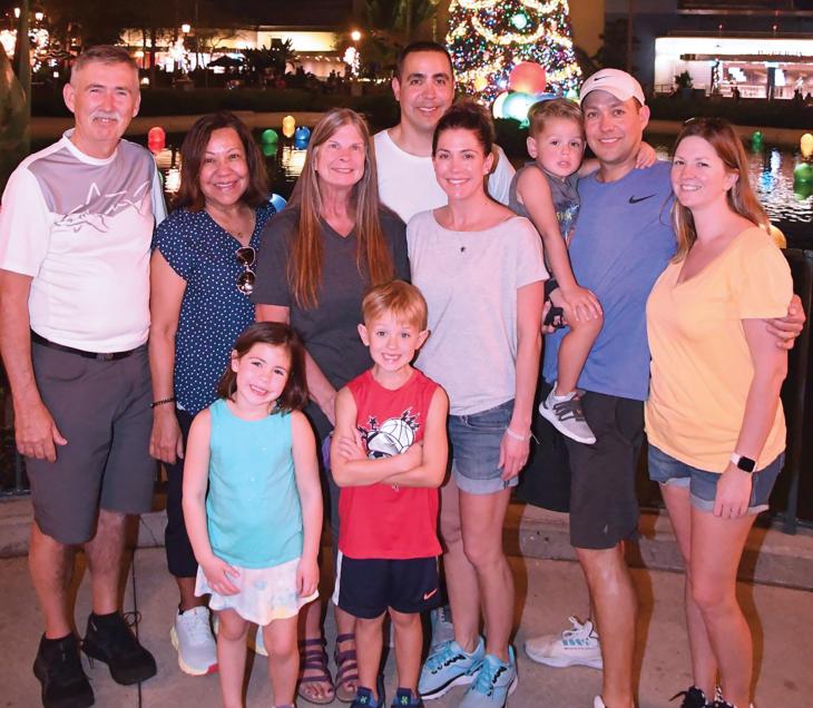 Sandy Burns and family