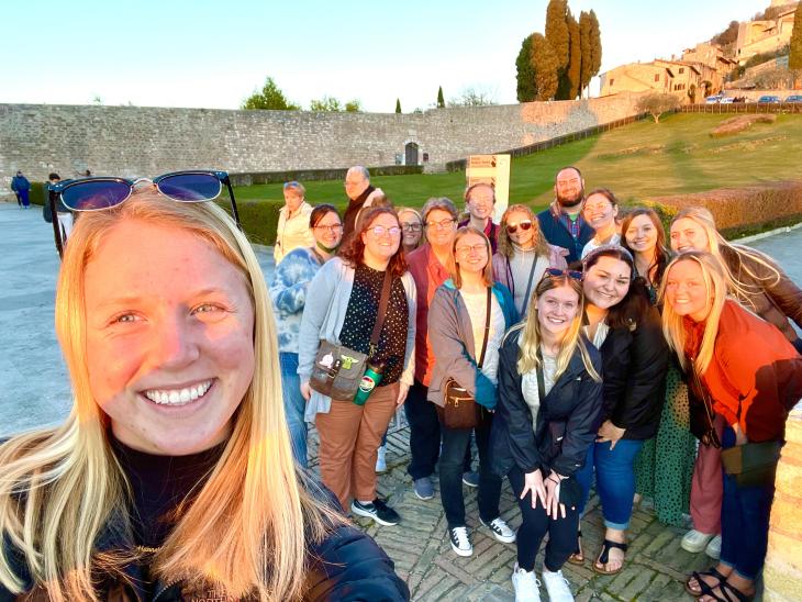 2022 Viterbo student Assisi pilgrimage