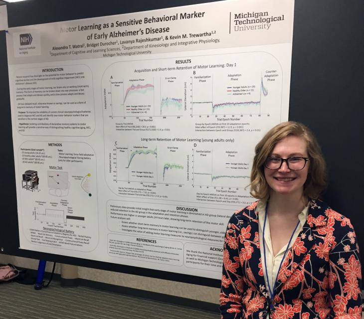 Alexandra Watral's doctoral work is studying a potential new test to detect early stages of Alzheimer's disease.