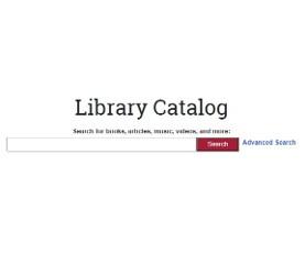 Image of library catalog search box.