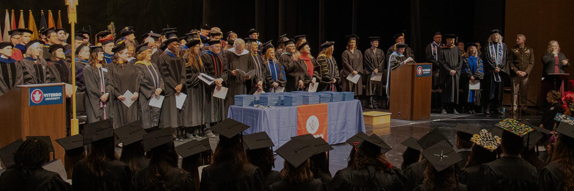 Viterbo Commencement stage
