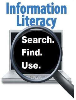 Image that says, "Information Literacy. Search. Find. Use."