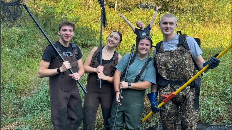 Kate Luzenski, Biochemistry Major in the field