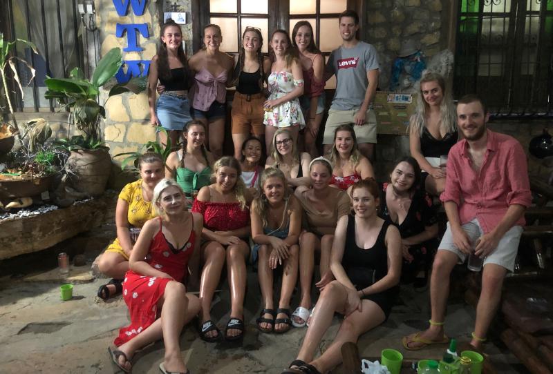 Philippines internship group Levi Orr and Jordyn Keyes with their Phiippines internship group