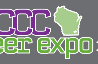 gray background with the words WIPCCC Career expo, careers, internships, and an image of WI with a star over Milwaukee