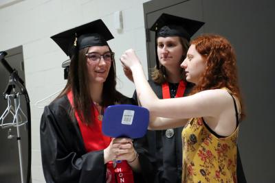 Lexi Oestreich on commencement day