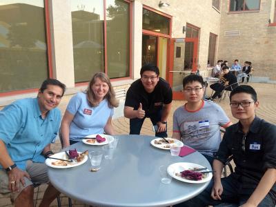 International Students on patio