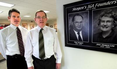 Mark Skogen is pictured with his father, Dave, in 2010.