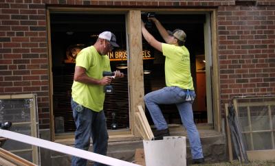 Work was completed on Murphy Center window replacement on the north and south sides of the building about a month ahead of schedule.