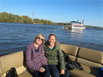 Boat on the Mississippi River