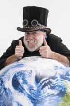 Steve with Globe Steve with Globe