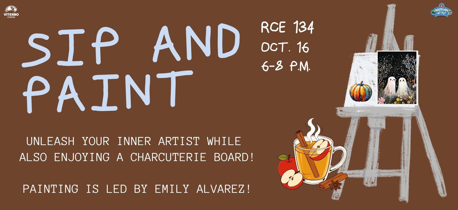 Sip and Paint Banner