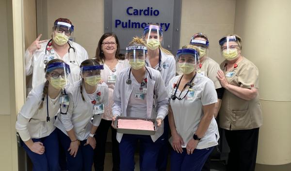 Brenna Grotegut's colleagues in the cardiopulmonary unit at Gundersen Health System were glad to have her back after she spent 13 weeks working in a COVID-19 ward at a Detroit hospital. 