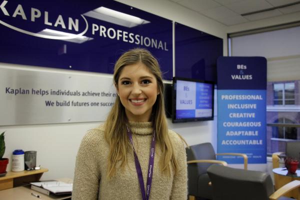 Viterbo senior Jordenne Butler has gained valuable real-world experience in her internships, including her most recent one at Kaplan Professional.