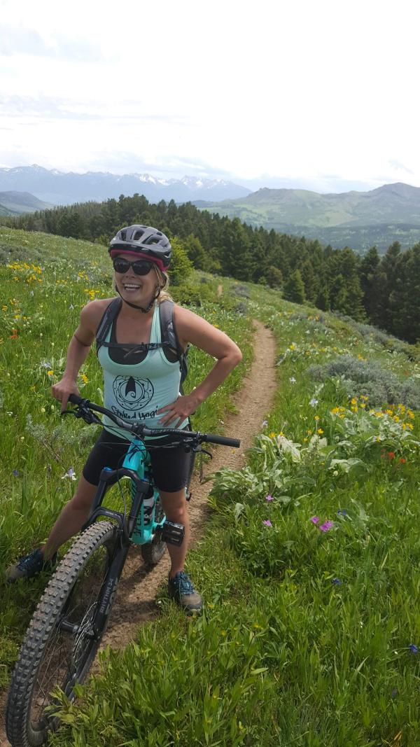 Maggie Triska biking