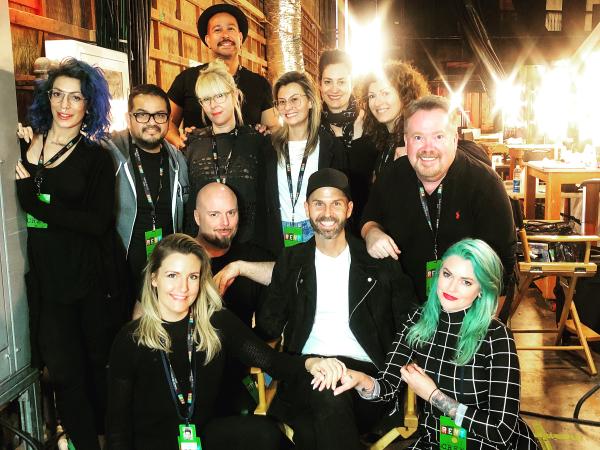 Barry Lee Moe & RENT: Live crew Barry Lee Moe is pictured with the crew he headed up for the production of "RENT: Live." He was nominated for a Make-Up Artists and Hair Stylists Guild award for his work on the show.
