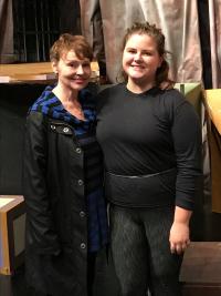 Linda Balgord with a Viterbo student visiting in 2012
